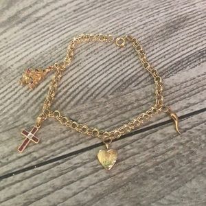 14k gold women’s charm bracelet